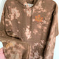Hand Embroidered Maple Leaf Hoodie | Bleach Dyed Fall Sweatshirt | Cozy Unisex Autumn Pullover