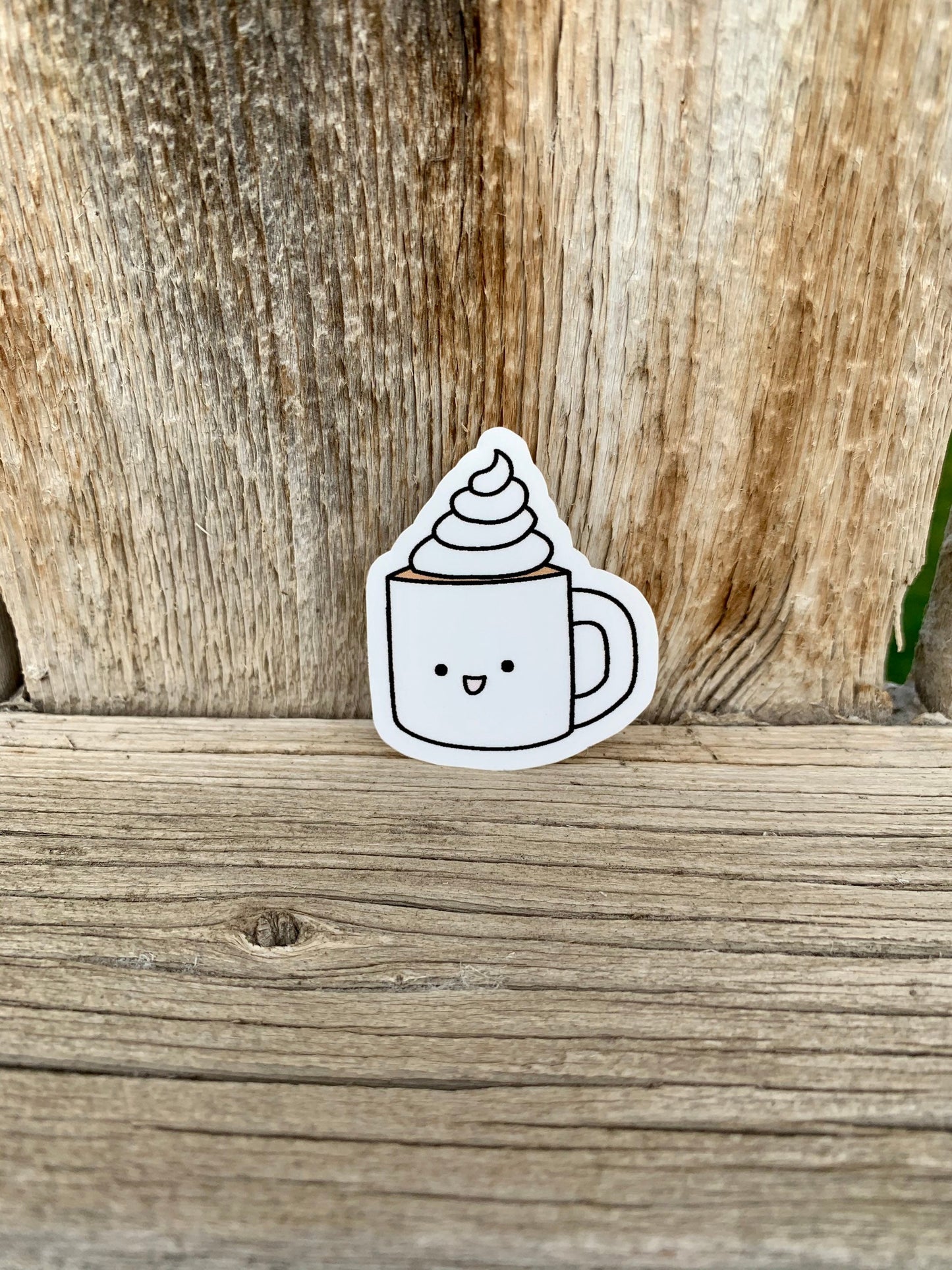 Kawaii Happy Coffee Mug Sticker