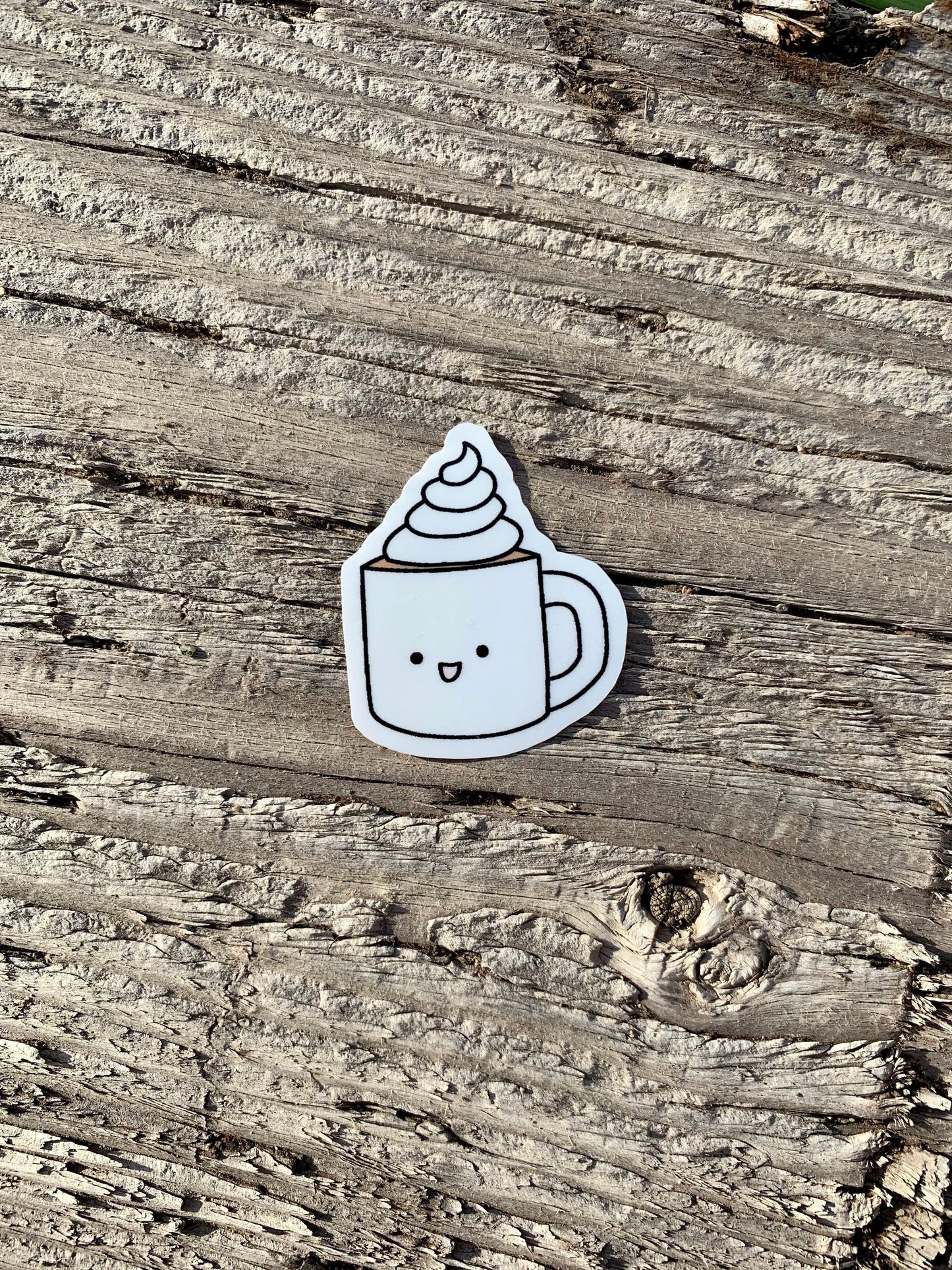 Kawaii Happy Coffee Mug Sticker