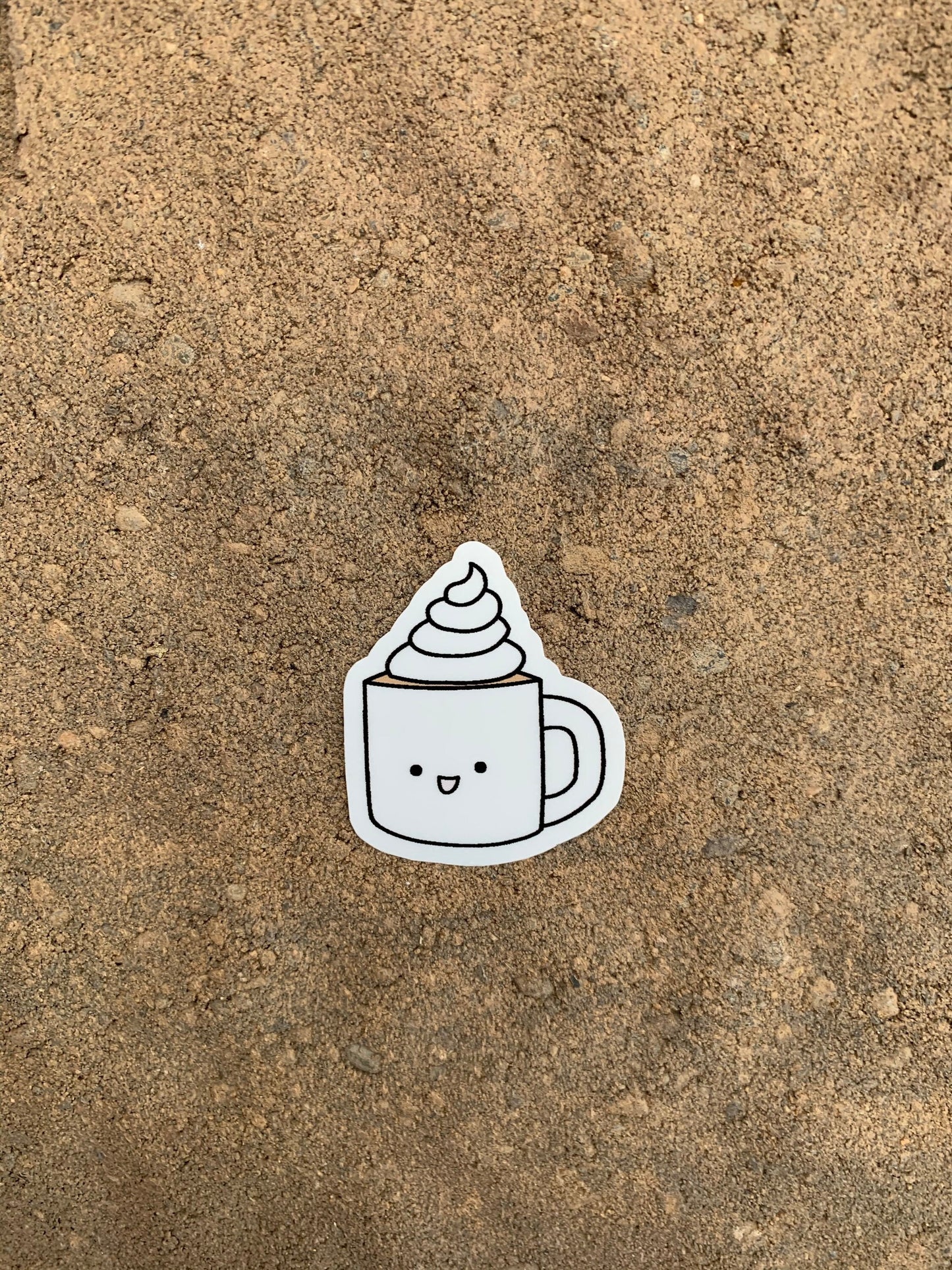 Kawaii Happy Coffee Mug Sticker