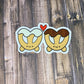 Kawaii Happy Smiling Chocolate Covered Pretzels Sticker