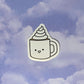 Kawaii Happy Coffee Mug Sticker