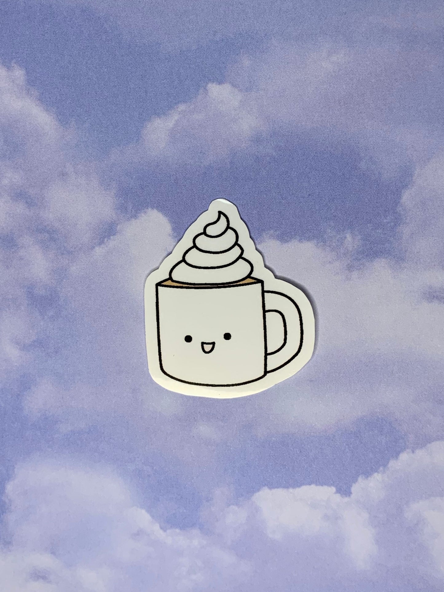 Kawaii Happy Coffee Mug Sticker