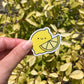 Kawaii Happy Smiling Lemon Sticker