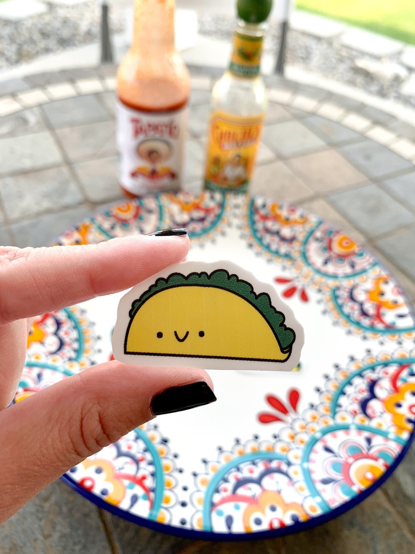 Kawaii Happy Smiling Taco Sticker