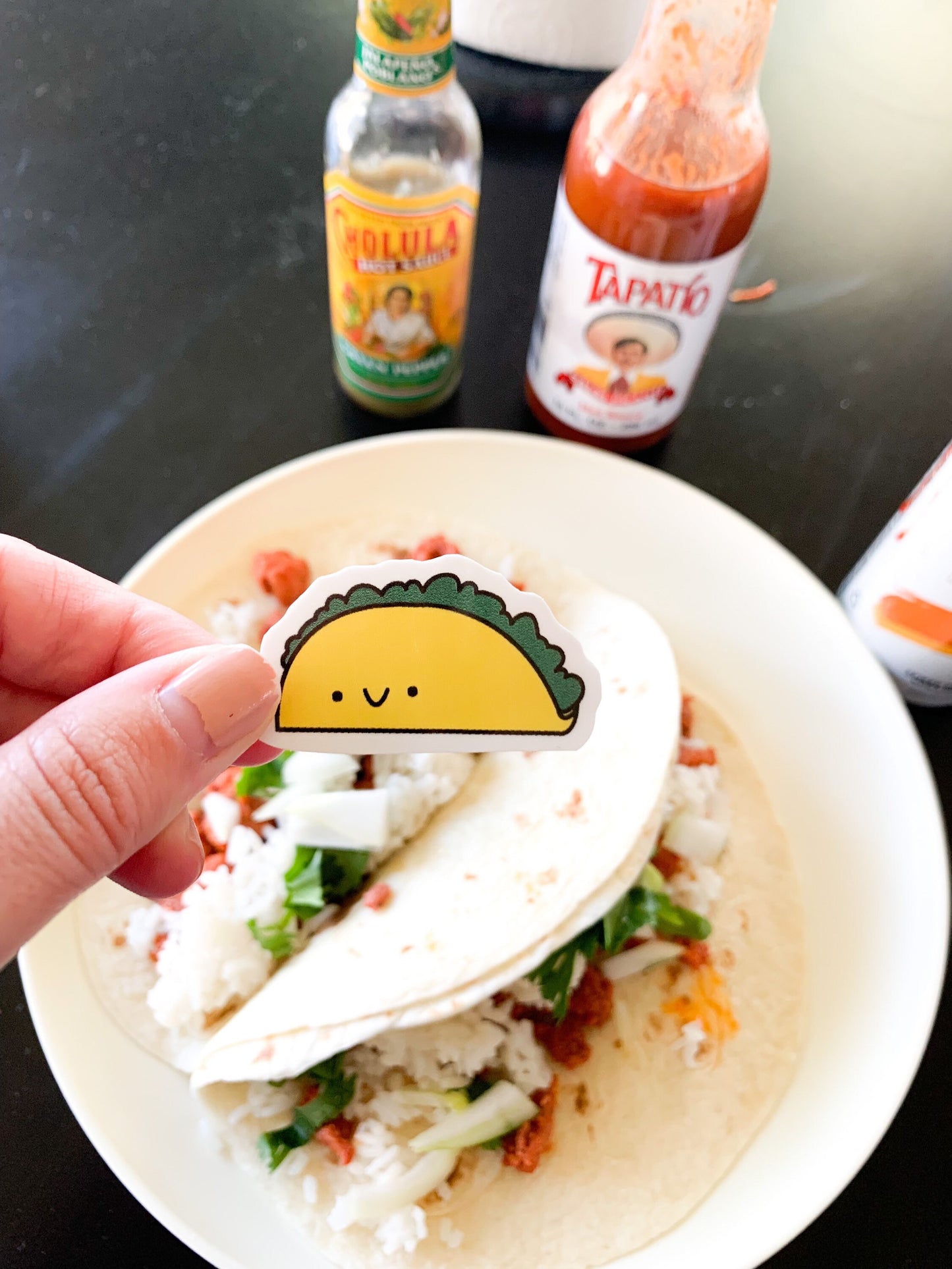 Kawaii Happy Smiling Taco Sticker