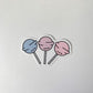 Kawaii Happy Smiling Pastel Colored Lollipops Trio Sticker