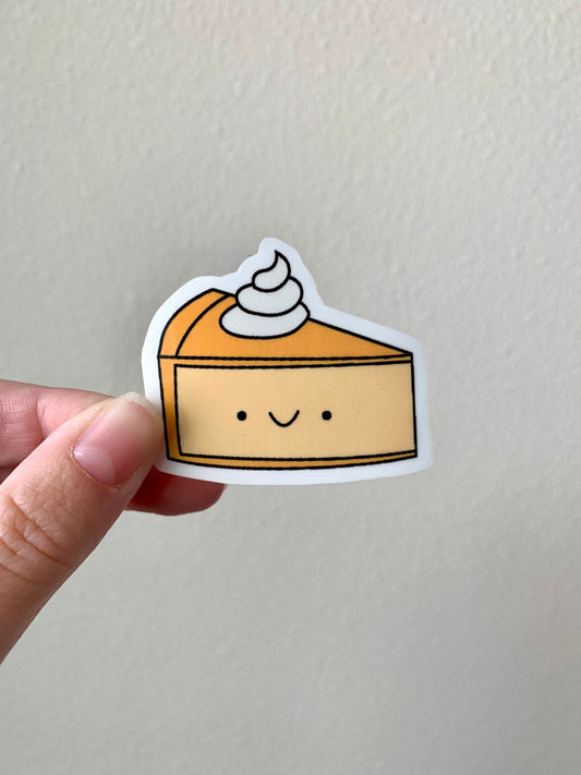 Kawaii Happy Pumpkin Pie Sticker