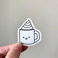 Kawaii Happy Coffee Mug Sticker