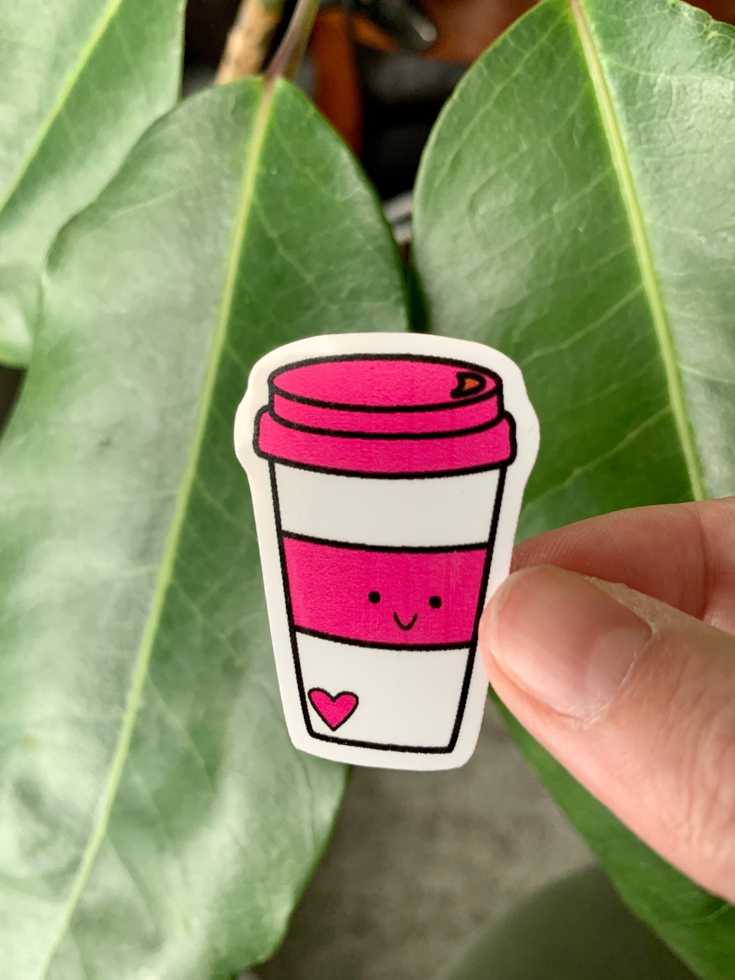 Kawaii To Go Love Latte Coffee Cup Sticker