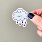 Kawaii Happy Smiling Rain Cloud Sticker