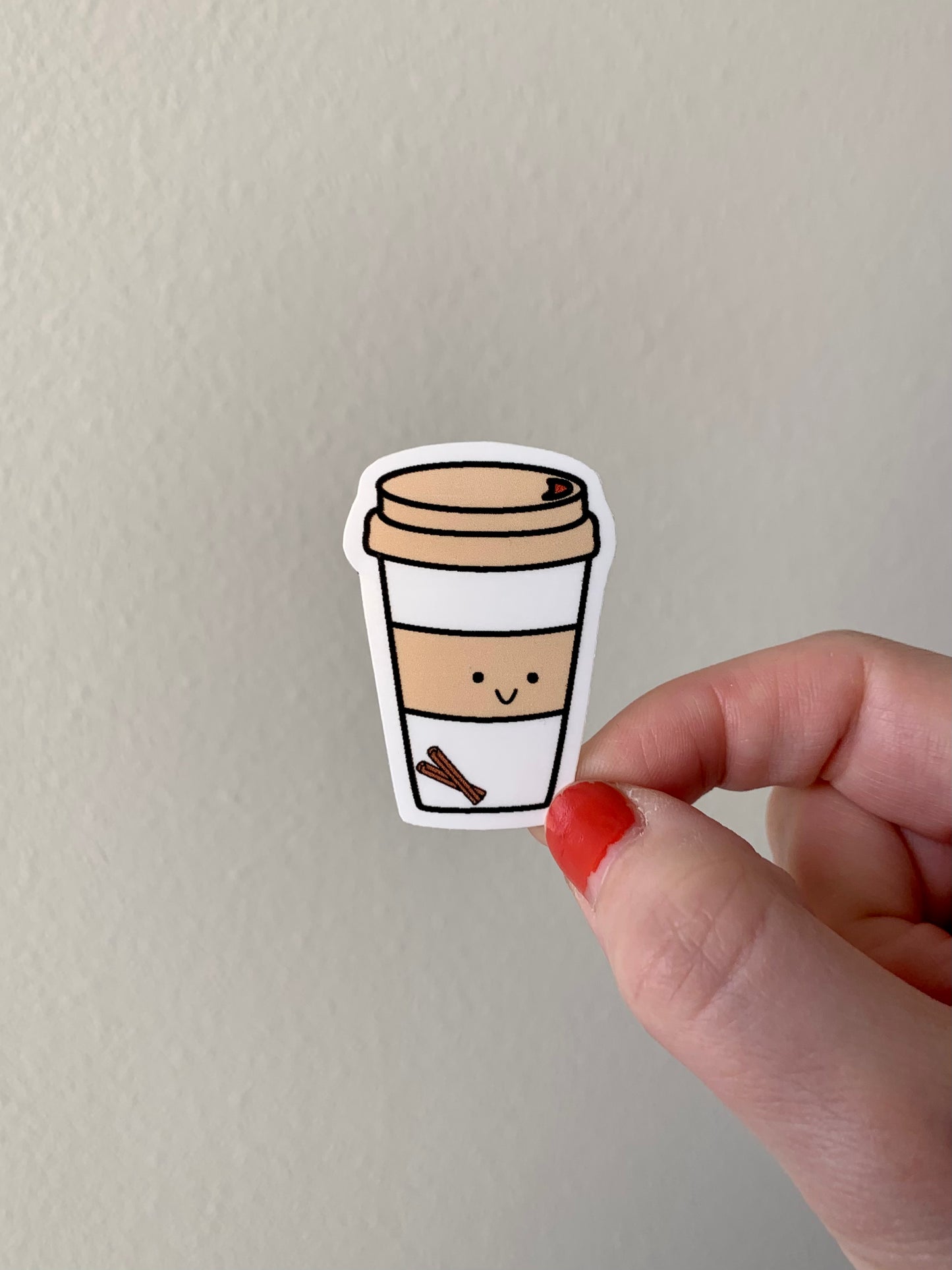 Kawaii To Go Cinnamon Dolce Latte Coffee Cup Sticker