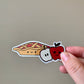 Kawaii Happy Apple Pie Sticker Sticker