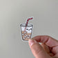 Kawaii Happy Smiling Ice Coffee Sticker
