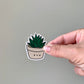 Kawaii Happy Smiling Aloe Potted Plant Sticker