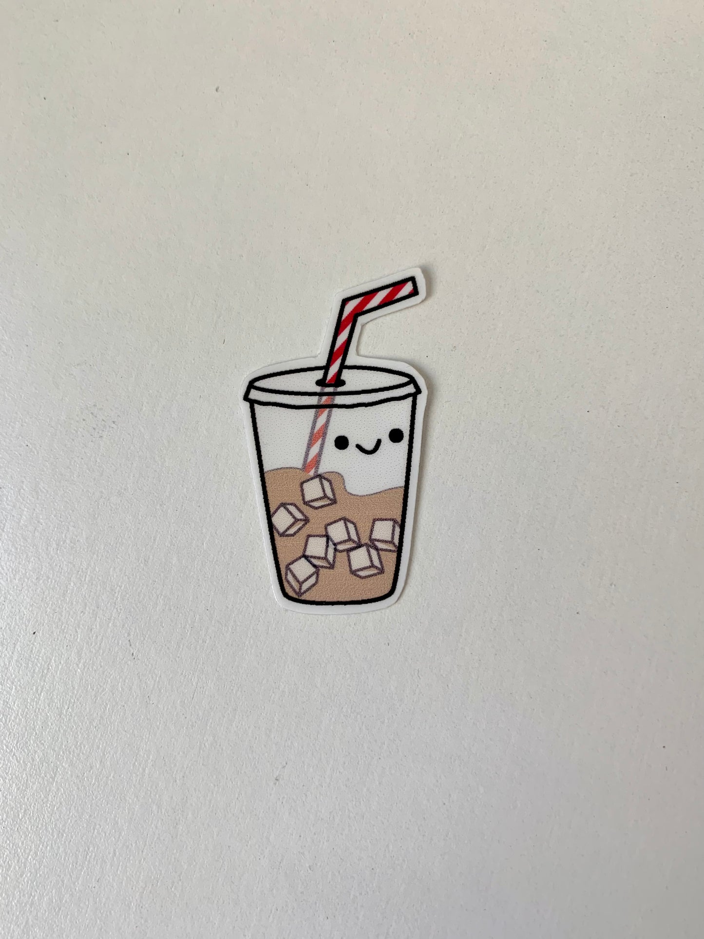 Kawaii Happy Smiling Ice Coffee Sticker