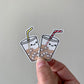 Kawaii Happy Smiling Ice Coffee Sticker