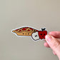 Kawaii Happy Apple Pie Sticker Sticker