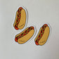 Kawaii Happy Smiling Hotdog Sticker